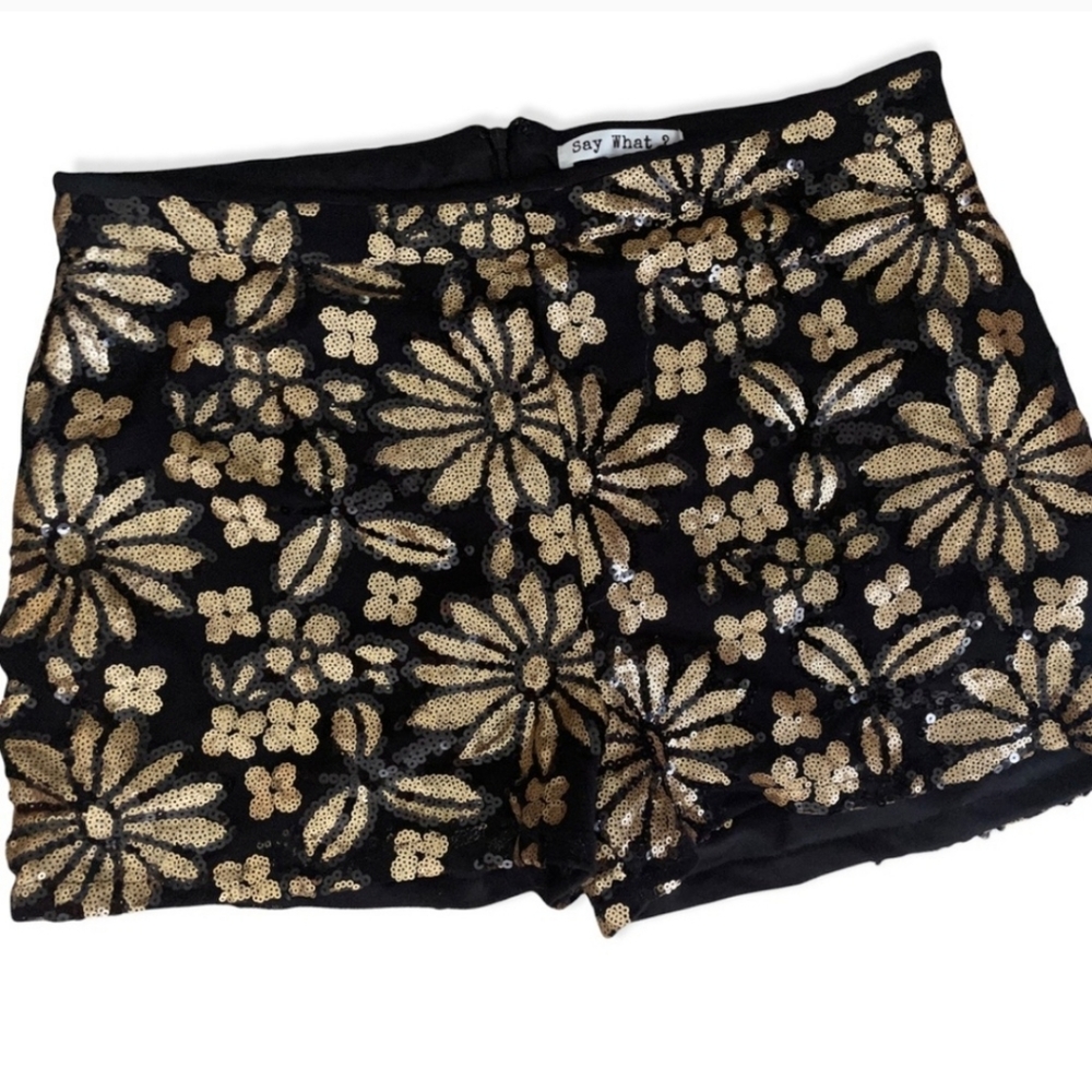 Sequin High Waist Sparkly Shorts